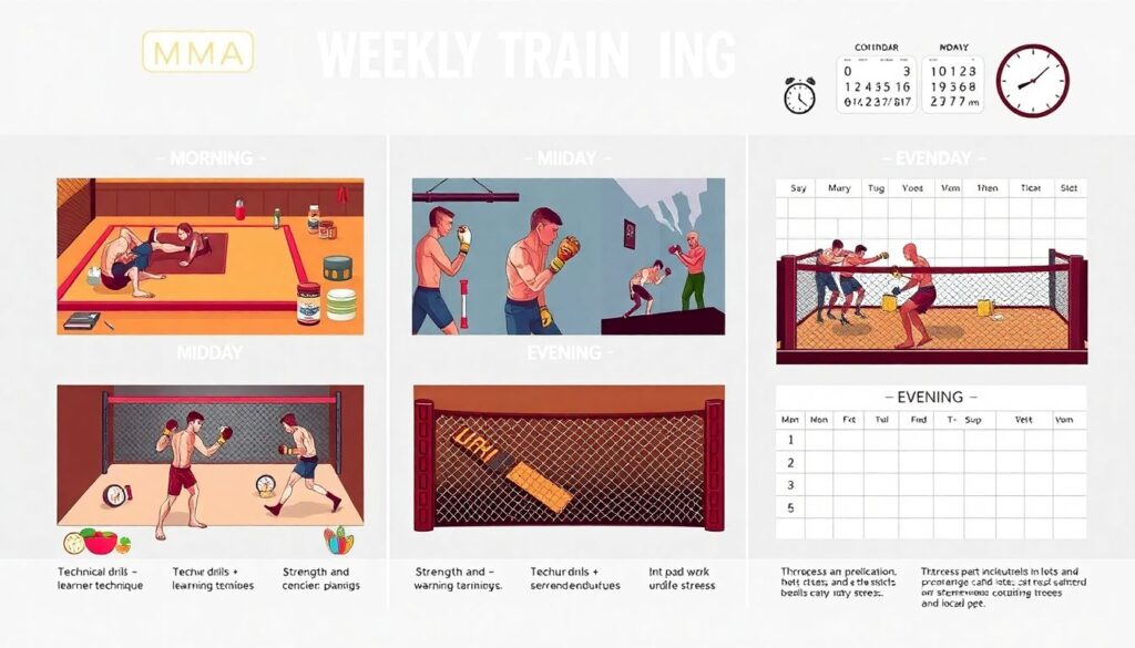 Тренировочный день профи: пример недельного плана подготовки бойца - иллюстрация